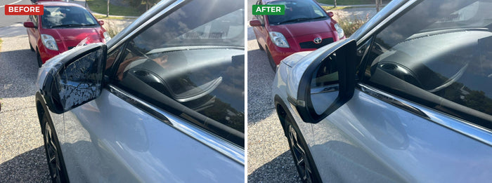 BYD Atto 3 side mirror before and after replacement by Car Mirror Man